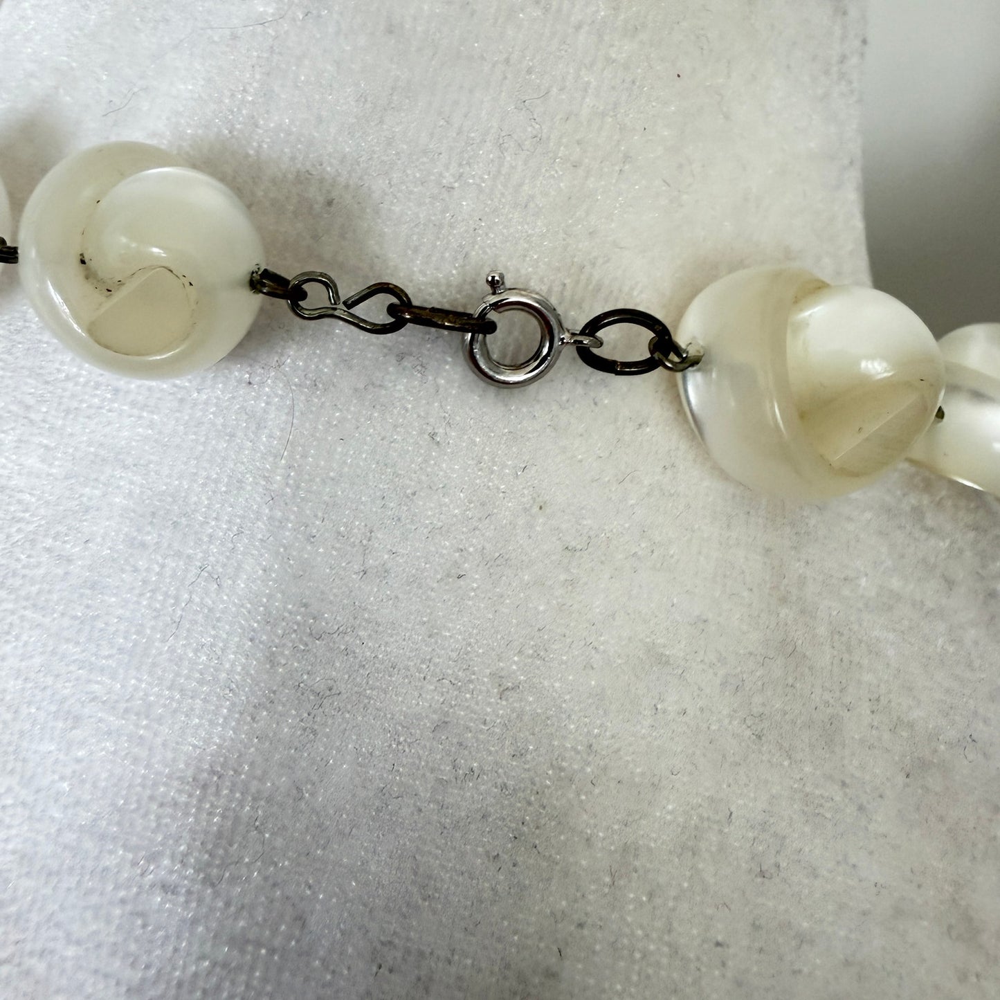 Vintage Baroque Pearl and Sterling Silver Estate Necklace