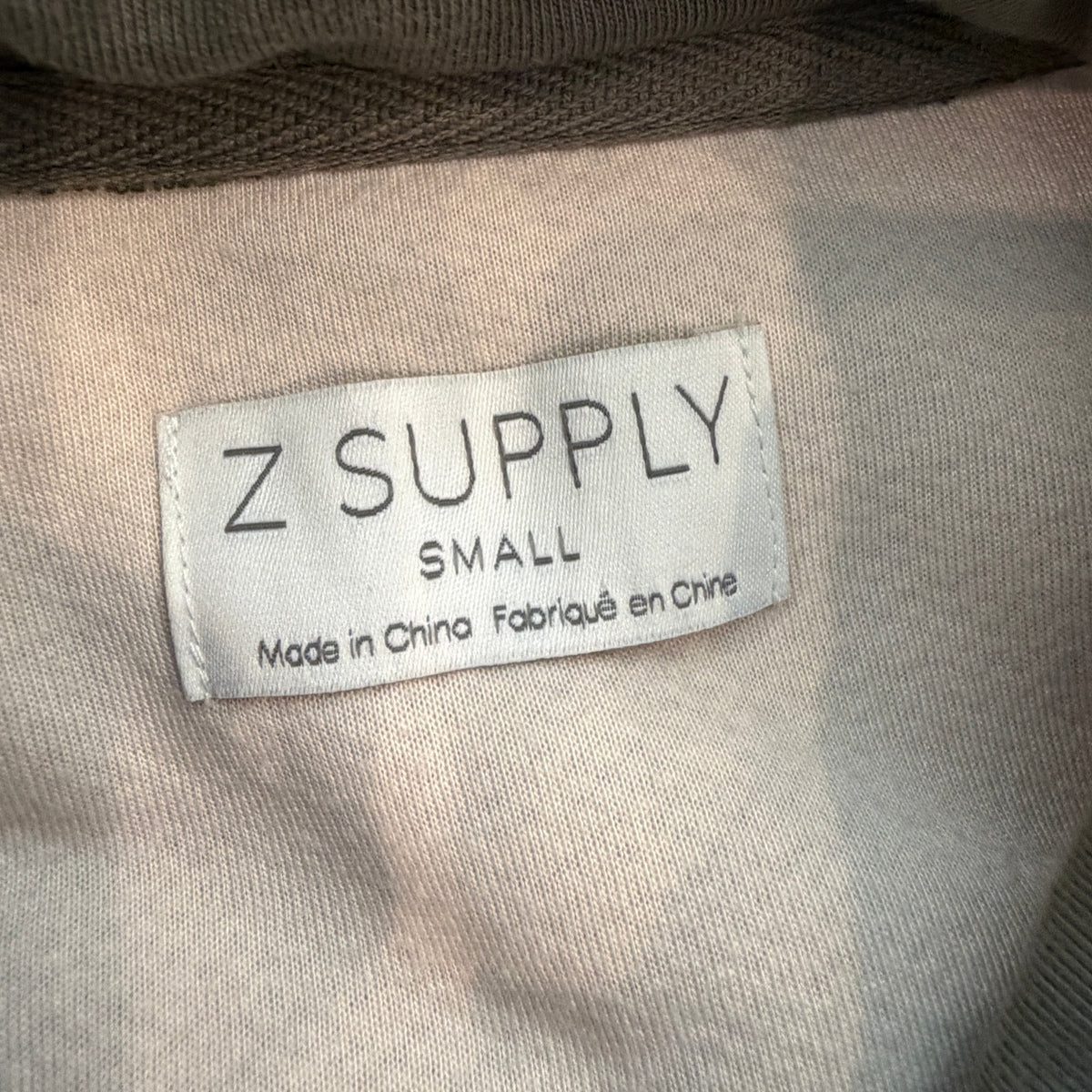 Z Supply Olive Green and Tan Fleece Jacket Womens Size Small