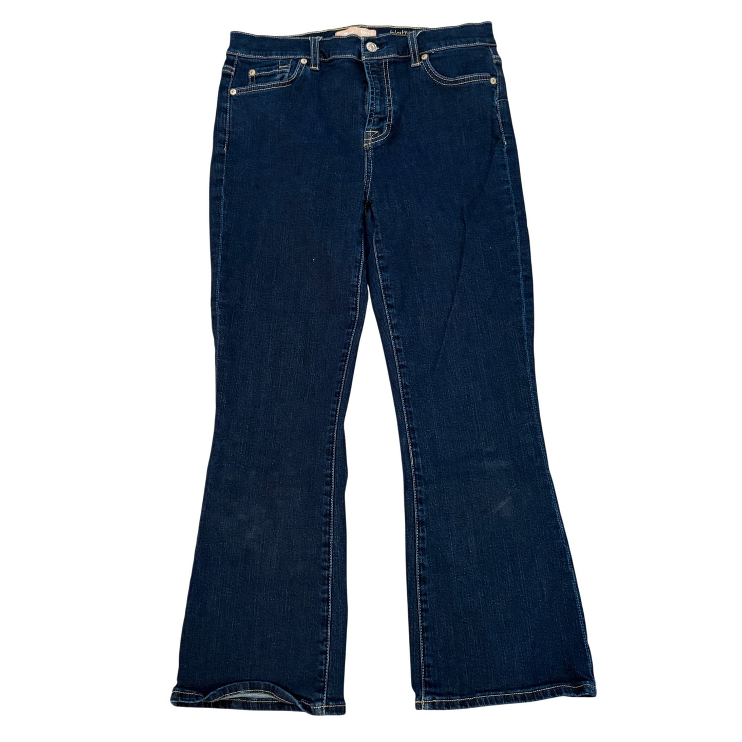 7 For All Mankind High Waist Slim Kick Jeans Dark Wash Womens Size 30 / 10