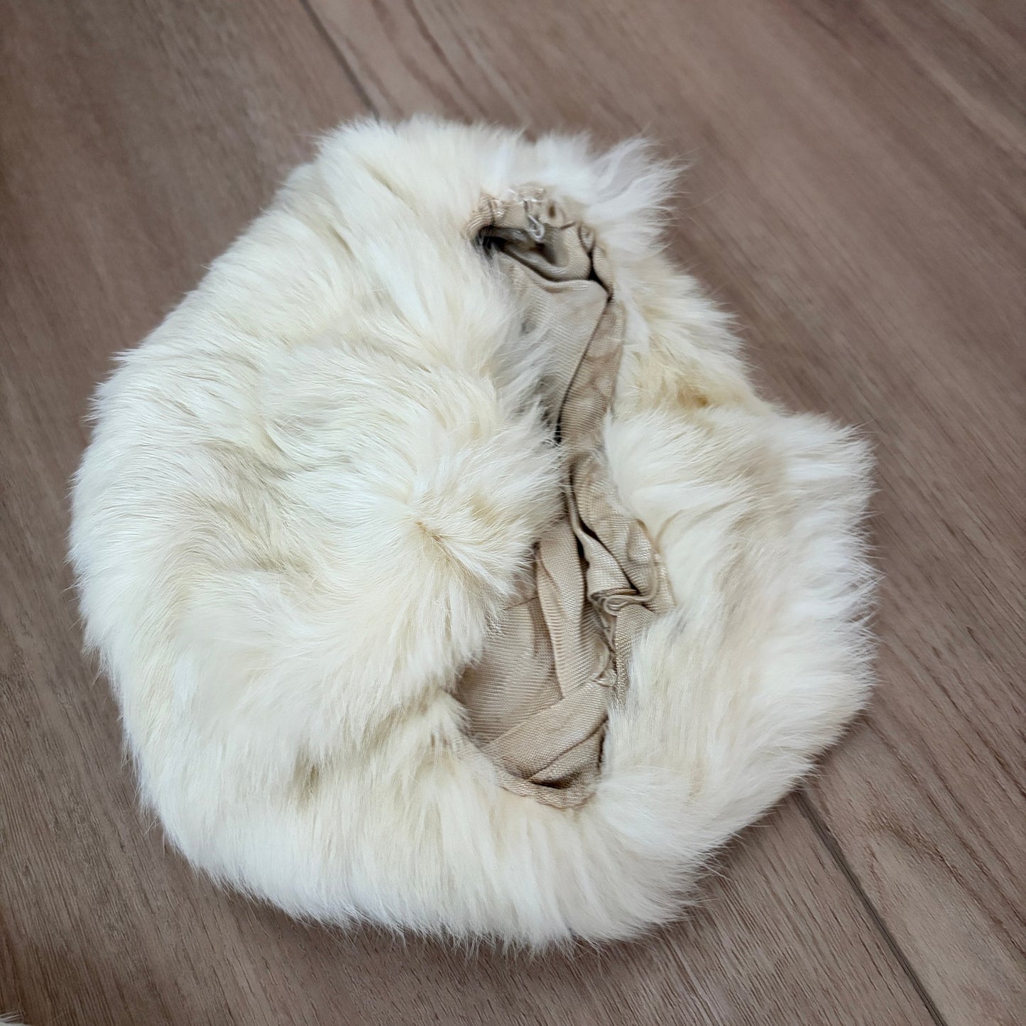 Vintage 1940s White Rabbit Fur Coat, Hat, Muff Girls Toddler