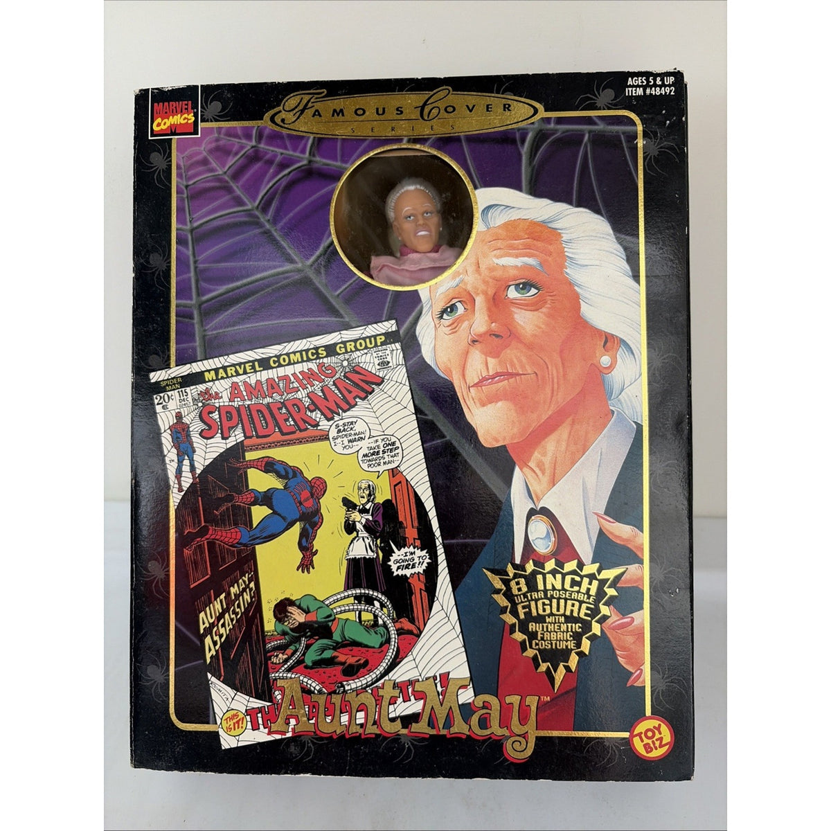 Toy Biz Famous Cover Series Marvel Comics Spider-Man Aunt May Action Figure