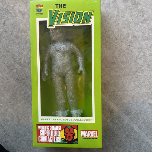 Marvel Hero Retro Sofubi Vision PX Clear 10 inch Figure SDCC Medicom NEW SEALED