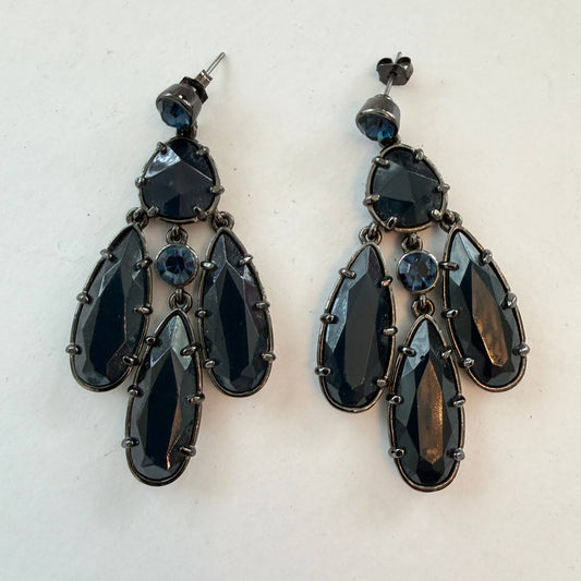 Banana Republic Navy Blue Chandelier Drop Earrings Statement
