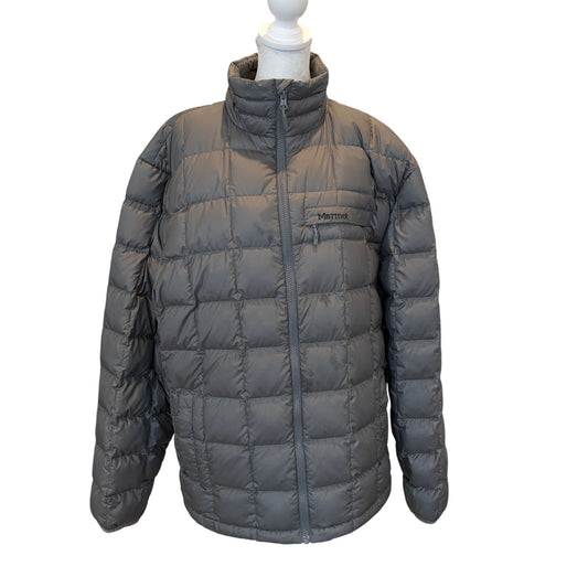 Marmot Gray 600 Fill Down Puffer Jacket Mens Size XL