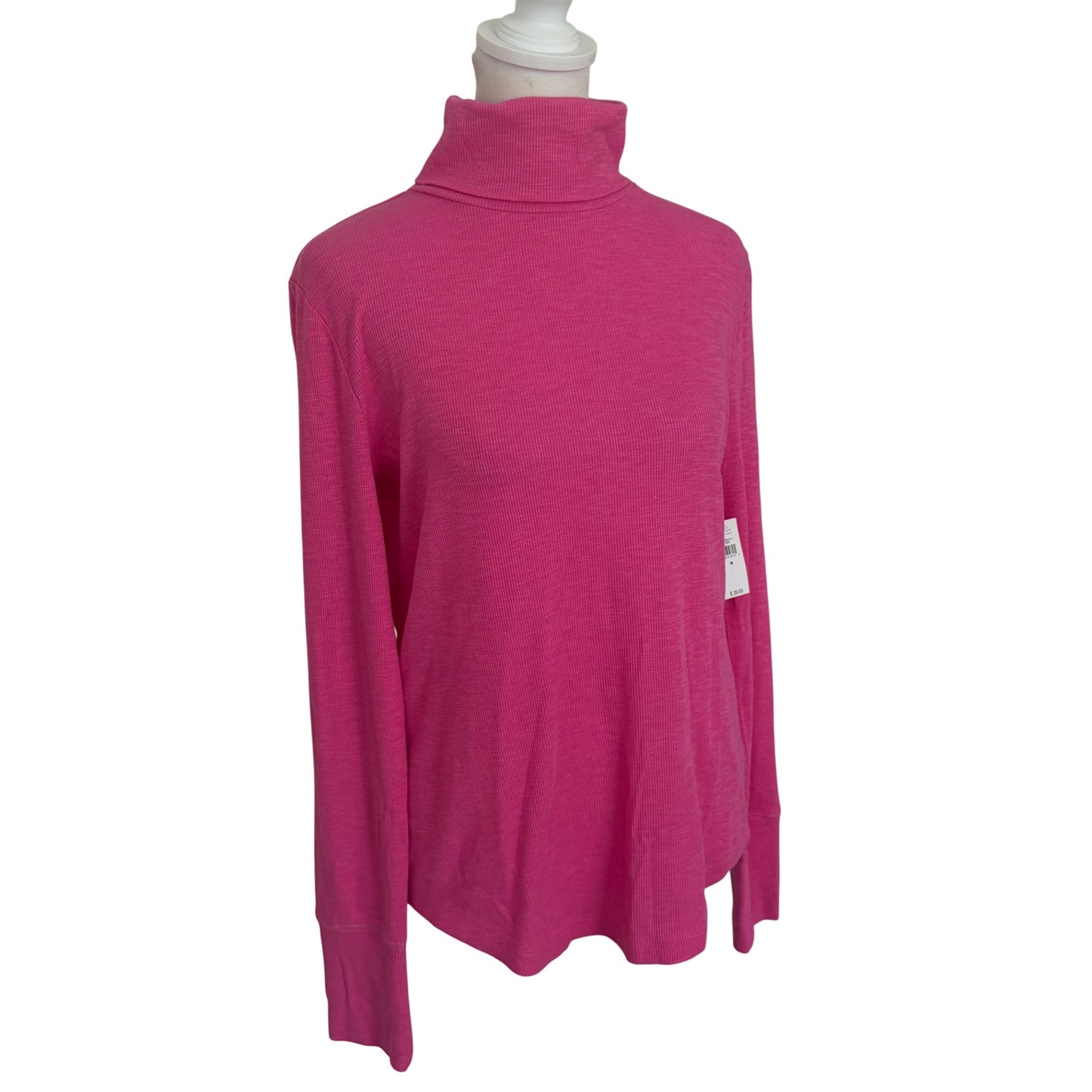 GAP NWT Hot Pink Ribbed Turtleneck Womens Size Medium NEW