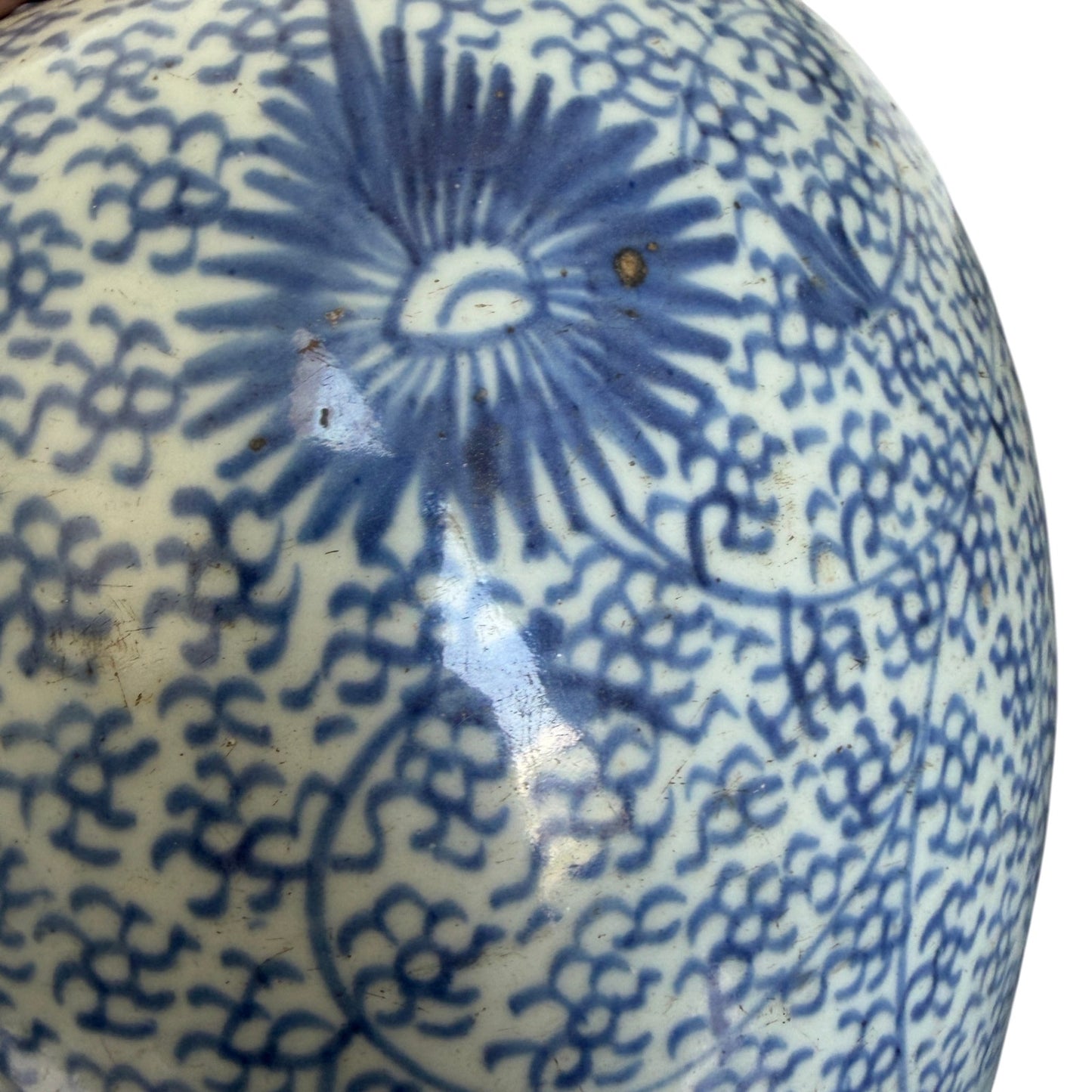 Antique 19th Century Chinese Art Porcelain Large Blue and White Ginger Jar