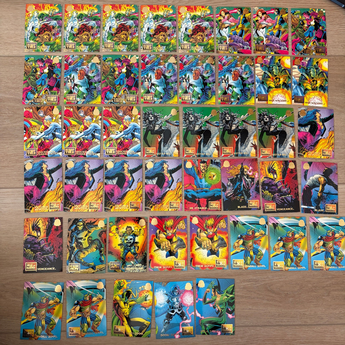 Vintage Marvel + DC Trading Cards Incomplete Sets 450+ Cards Some Dupes