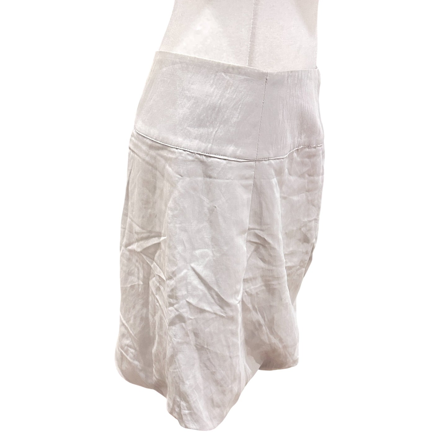 Sarah Pacini Gray Linen Blend Ballon Asymetrical Knee Length Skirt Womens Size 2