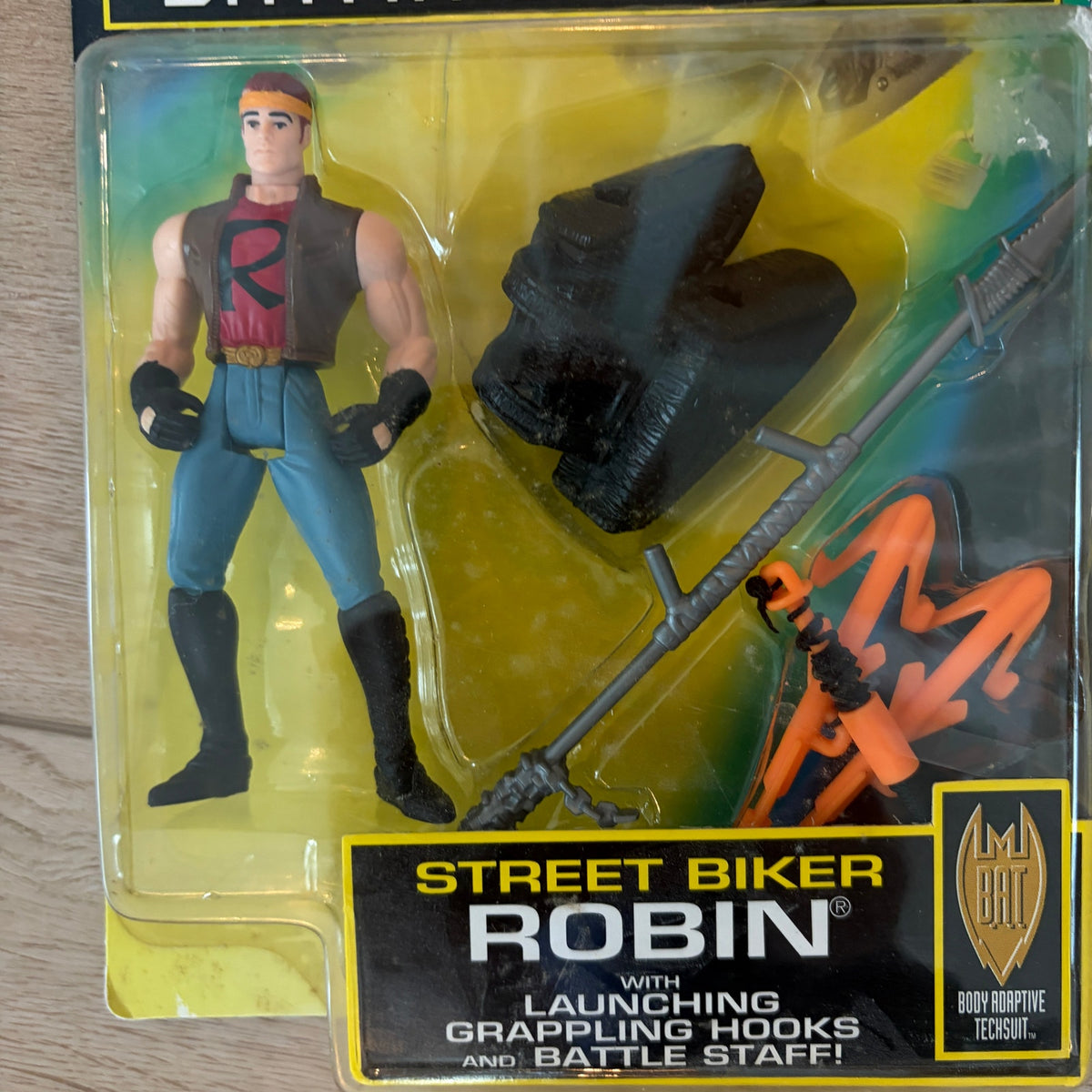 Batman Forever 1995 Kenner Action Figures Street Biker Robin and Two-Face NEW