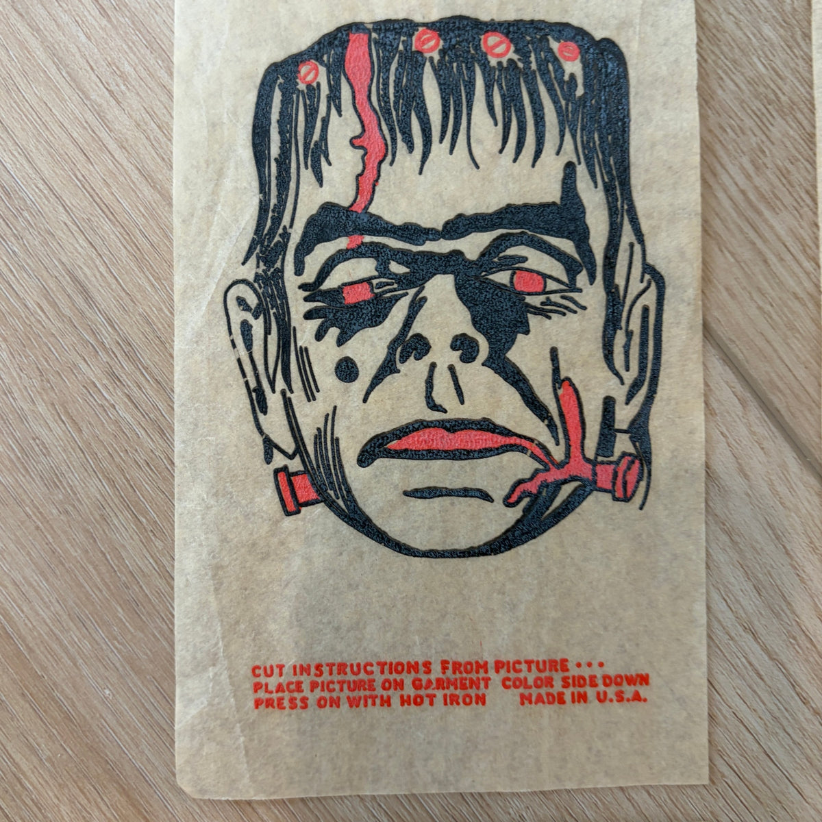 1960s Mr Softee Iron On Transfers Frankenstein, Vampire, Wolfman, Zombie