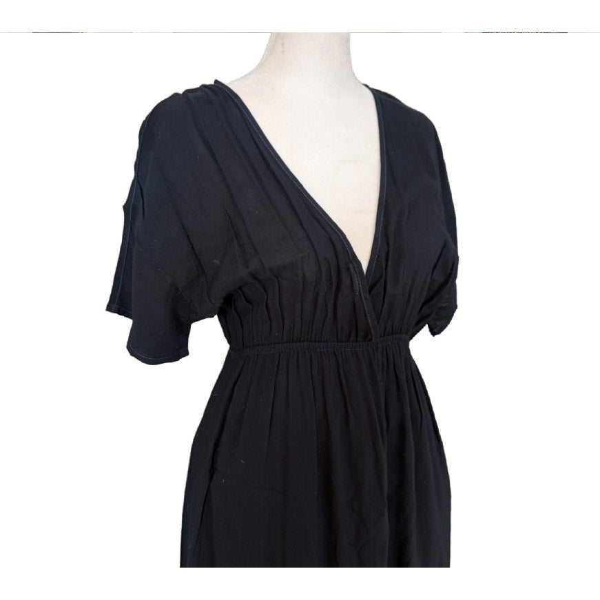 Hard Tail Forever Navy Blue V-Neck Maxi Dress Womens Size XS