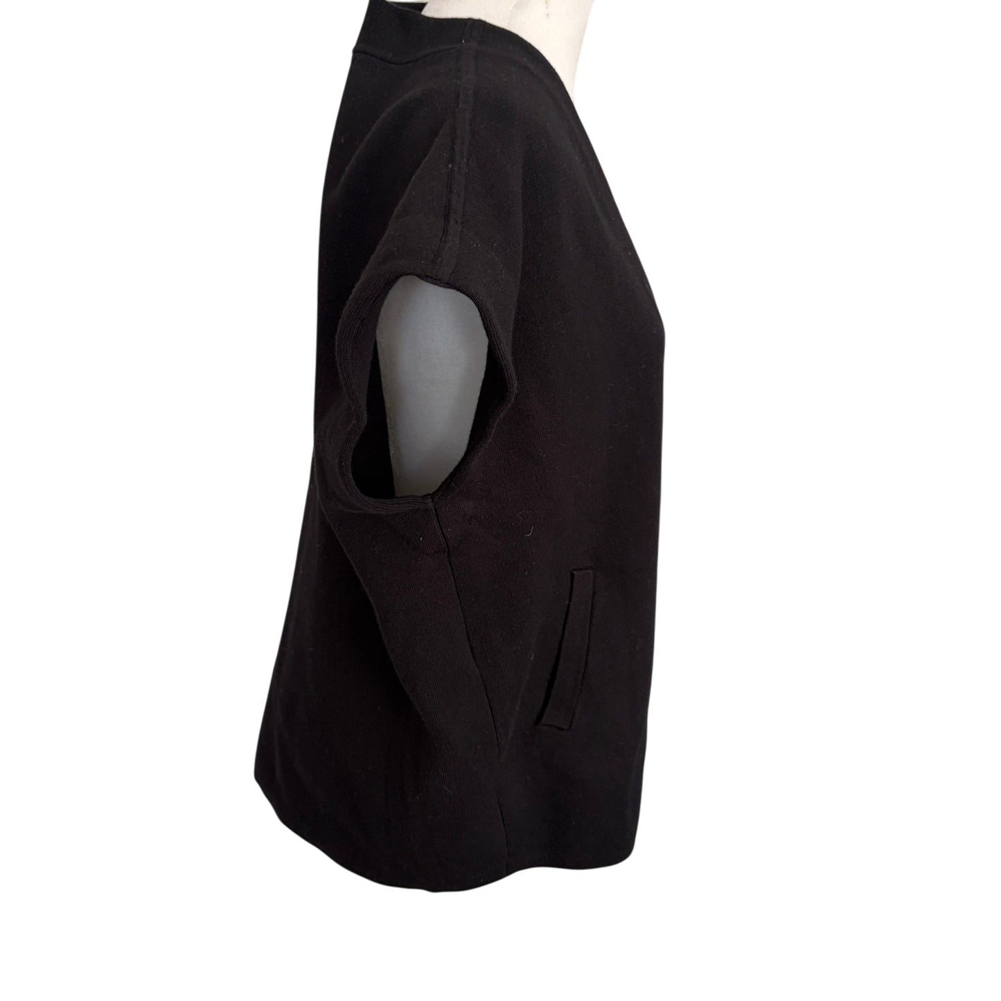 Maeve Anthropologie Black Cardigan Sweater Vest Womens Size XS
