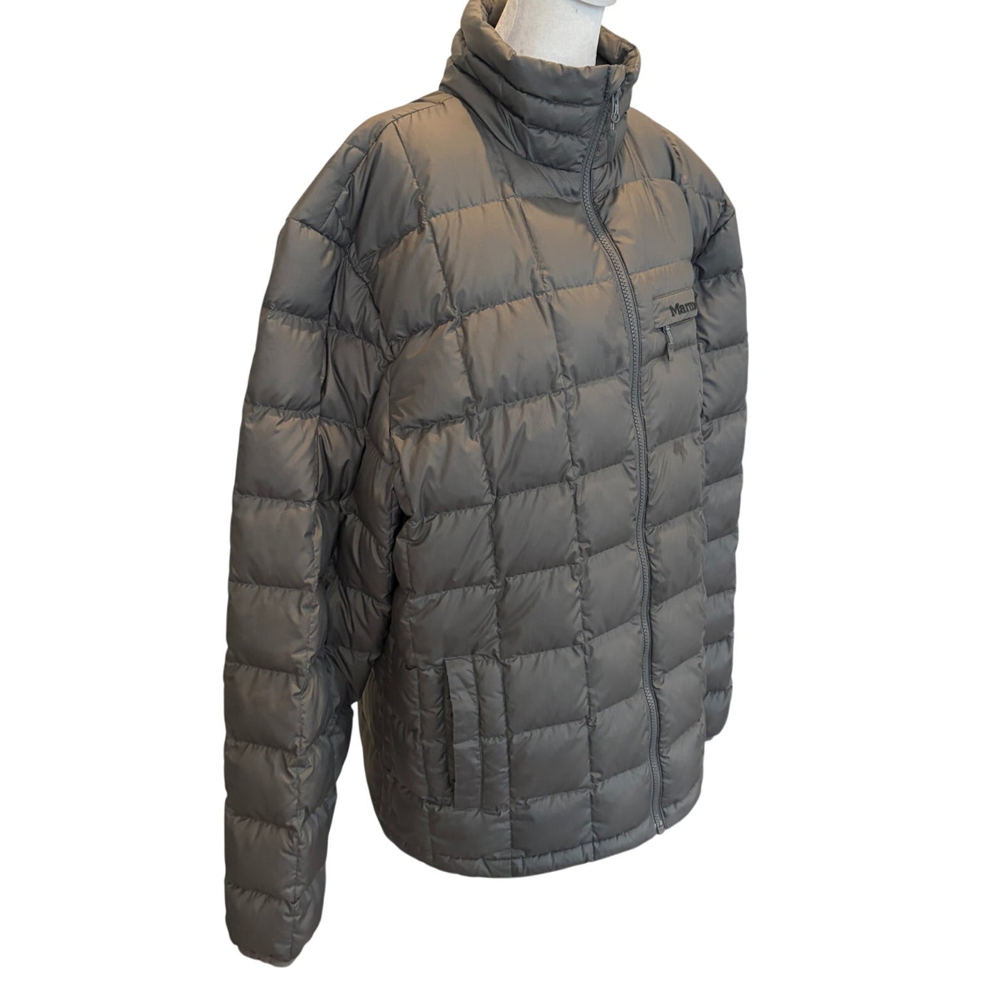 Marmot Gray 600 Fill Down Puffer Jacket Mens Size XL