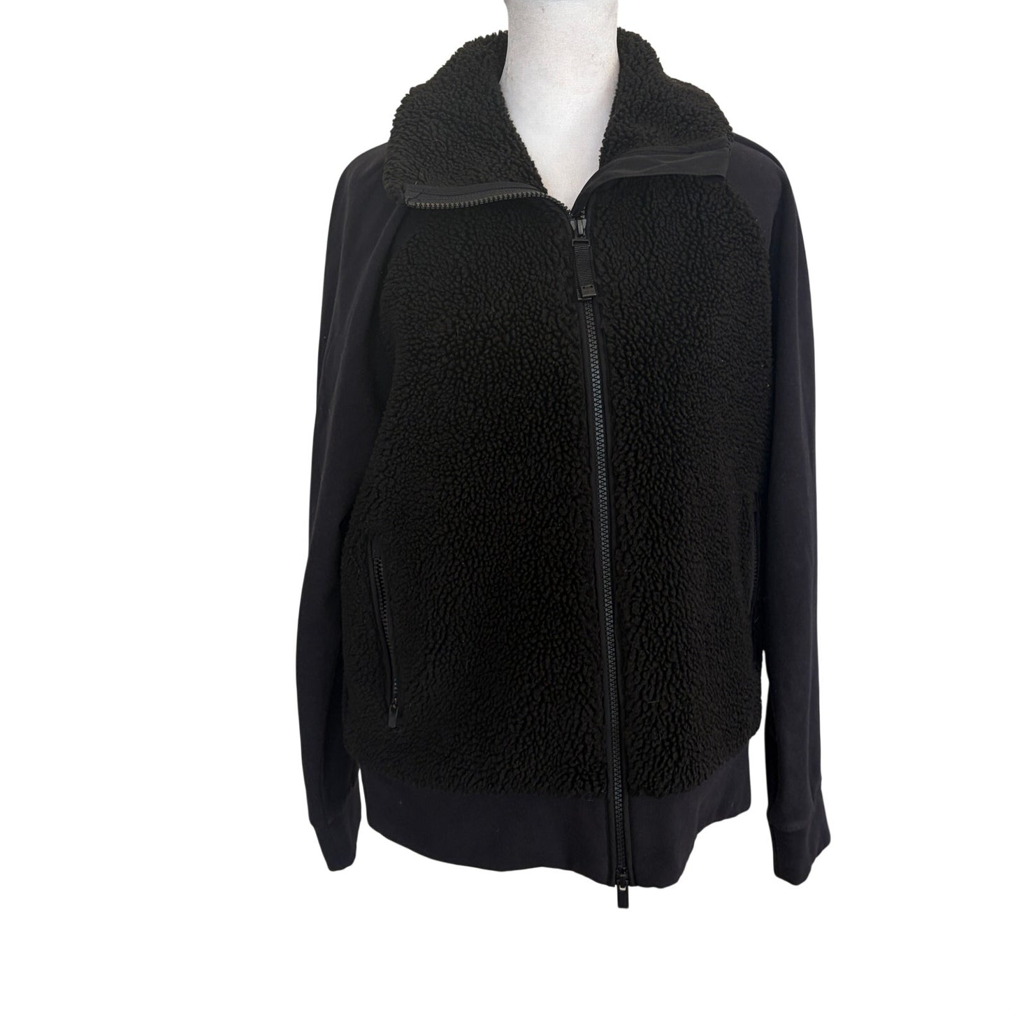 Athleta Range Sherpa Jacket Black Style #351914 Womens Size Small