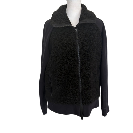 Athleta Range Sherpa Jacket Black Style #351914 Womens Size Small