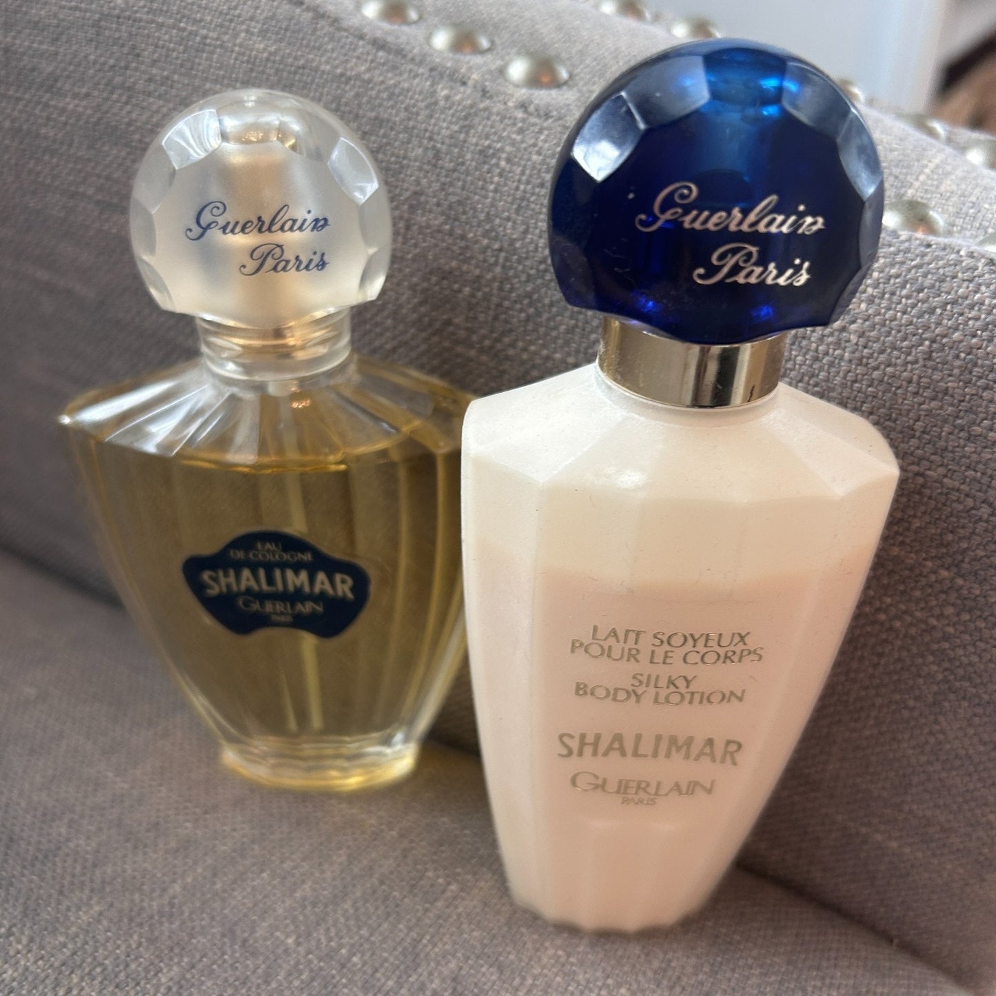 VIntage Shalimar Guerlain Paris Eau De Toilette Spray 75 ml / 2.5 oz and Lotion
