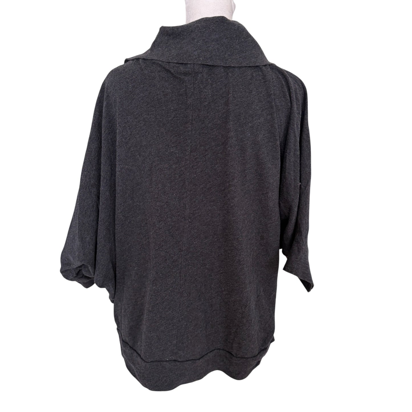 Velvet Graham & Spencer Gray Oversize Boxy Turtleneck Top Womens Size Small