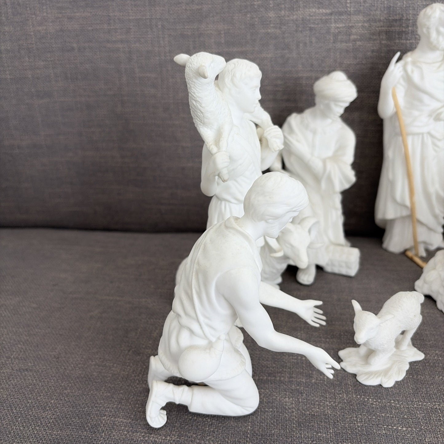 Vintage 1980s LENOX White Bisque The Nativity 14 Pieces Retired