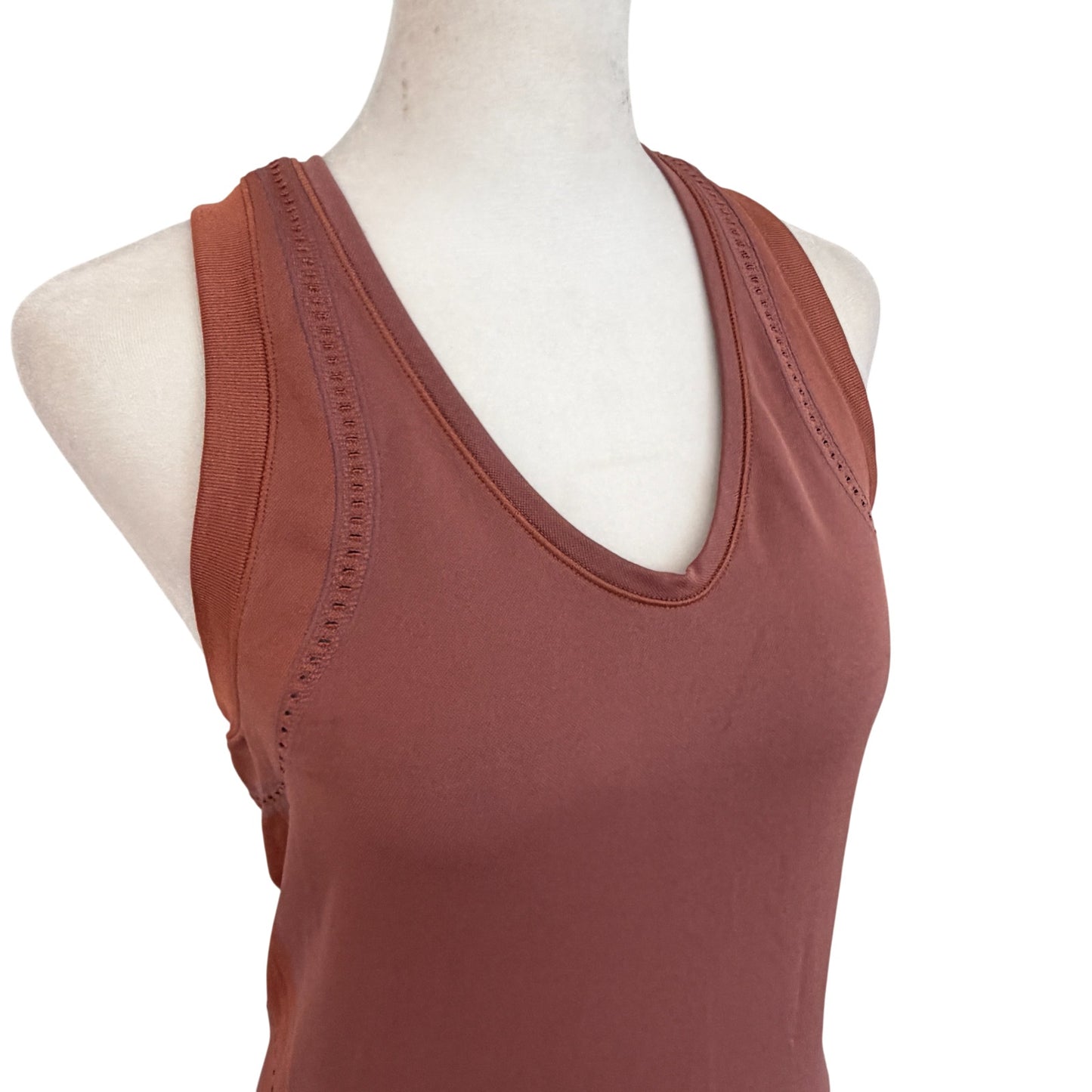 Athleta Allyson Felix Brown Racerback Tank Top Womens Size Medium