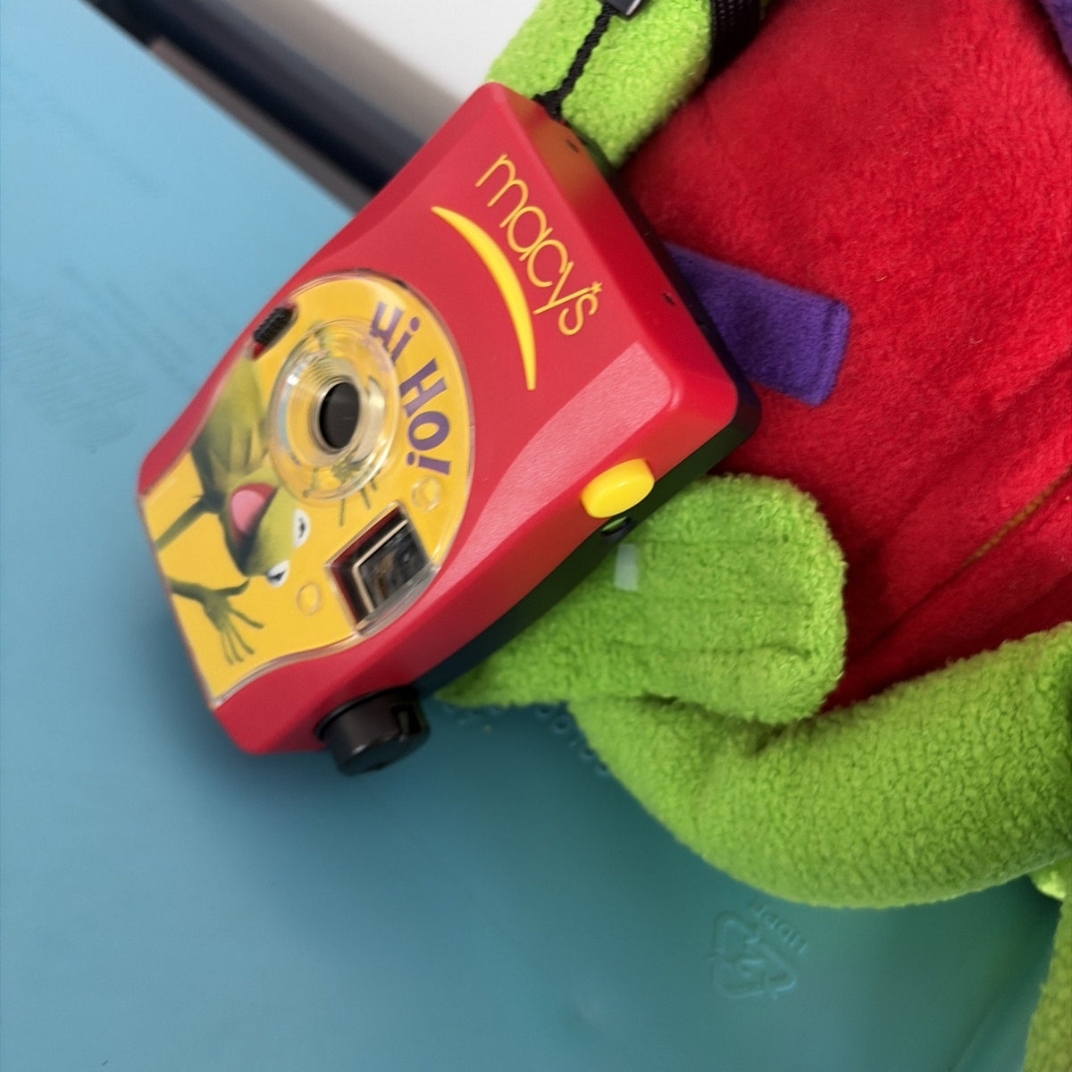 Macys Official 24" Kermit the Frog-Tographer Plush Stuffed Animal w/ Camera NEW