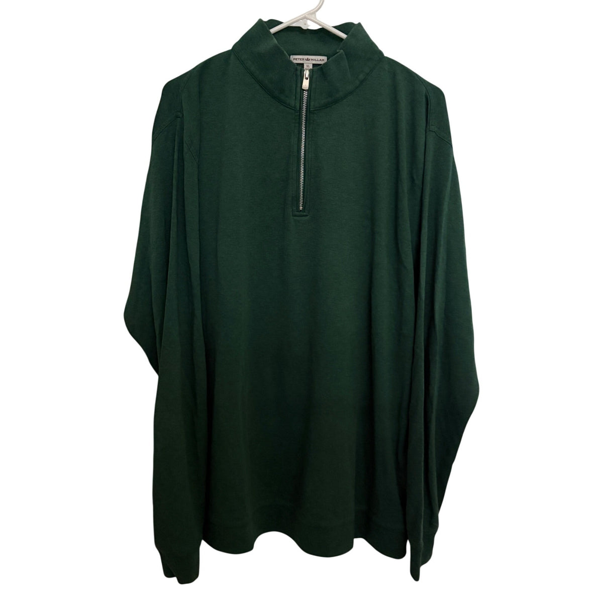 Peter Millar Dark Green 1/4 Zip Quarter Zip Pullover Mens Size XL