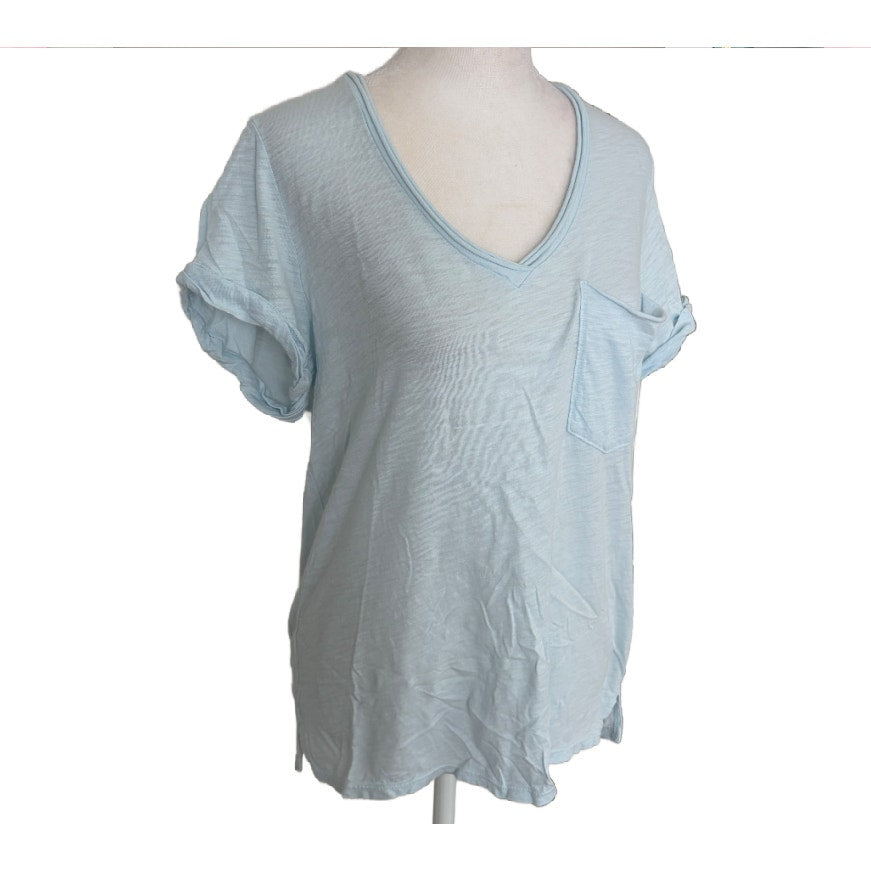 t.la Anthropologie Light Blue Scoop Neck T-Shirt Womens Size Small