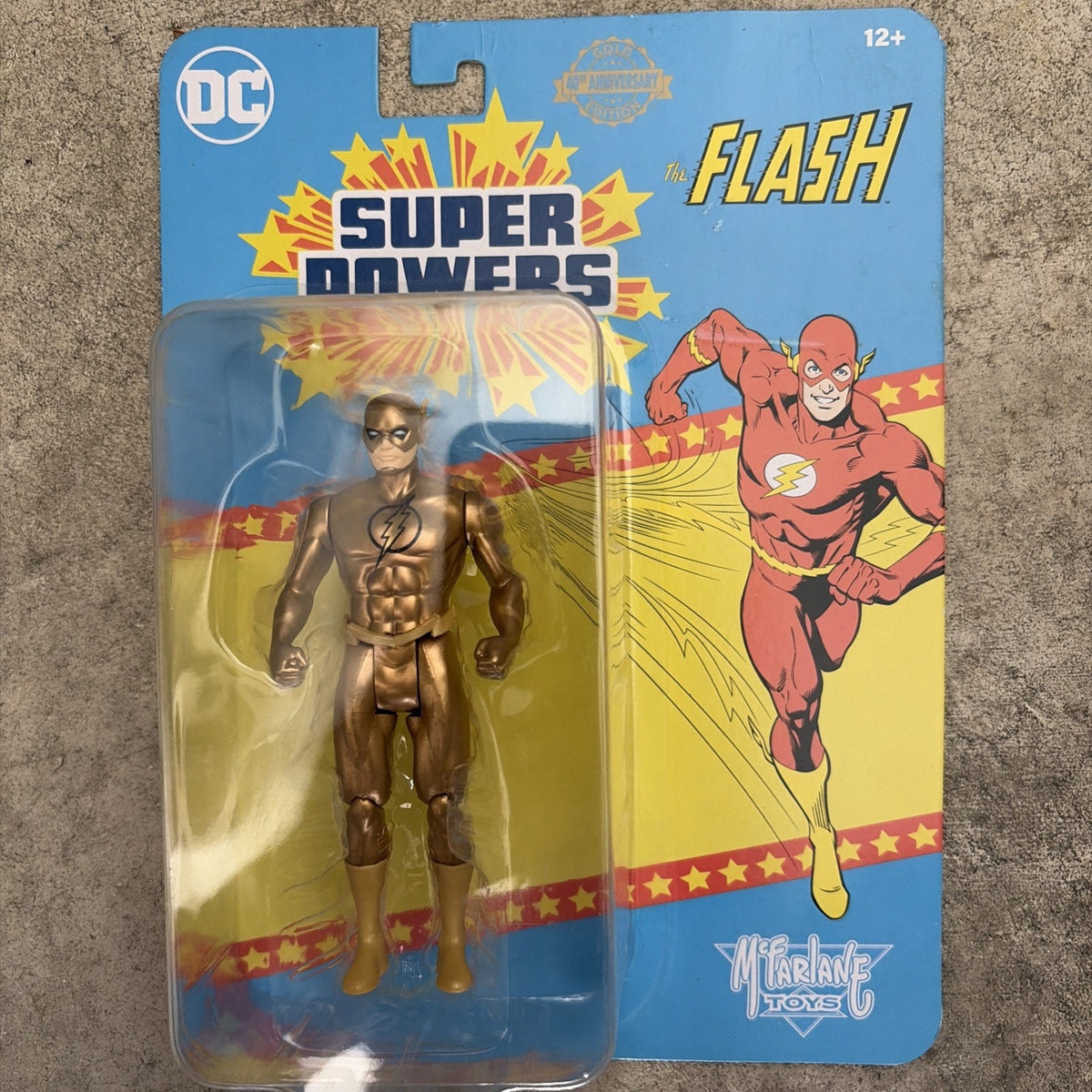 McFarlane DC Super Powers 40th Anniversary Gold Flash 4.5" Action Figure New