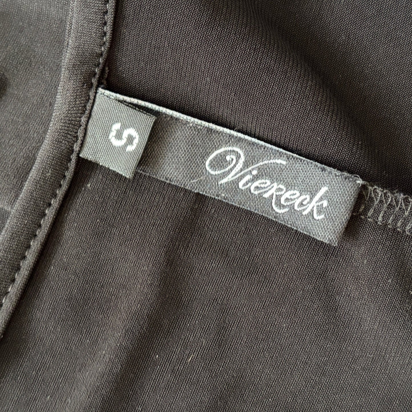 Viereck Los Angelos Black Tunic Tank Top Ruched Sides V-Neck Womens Size Small