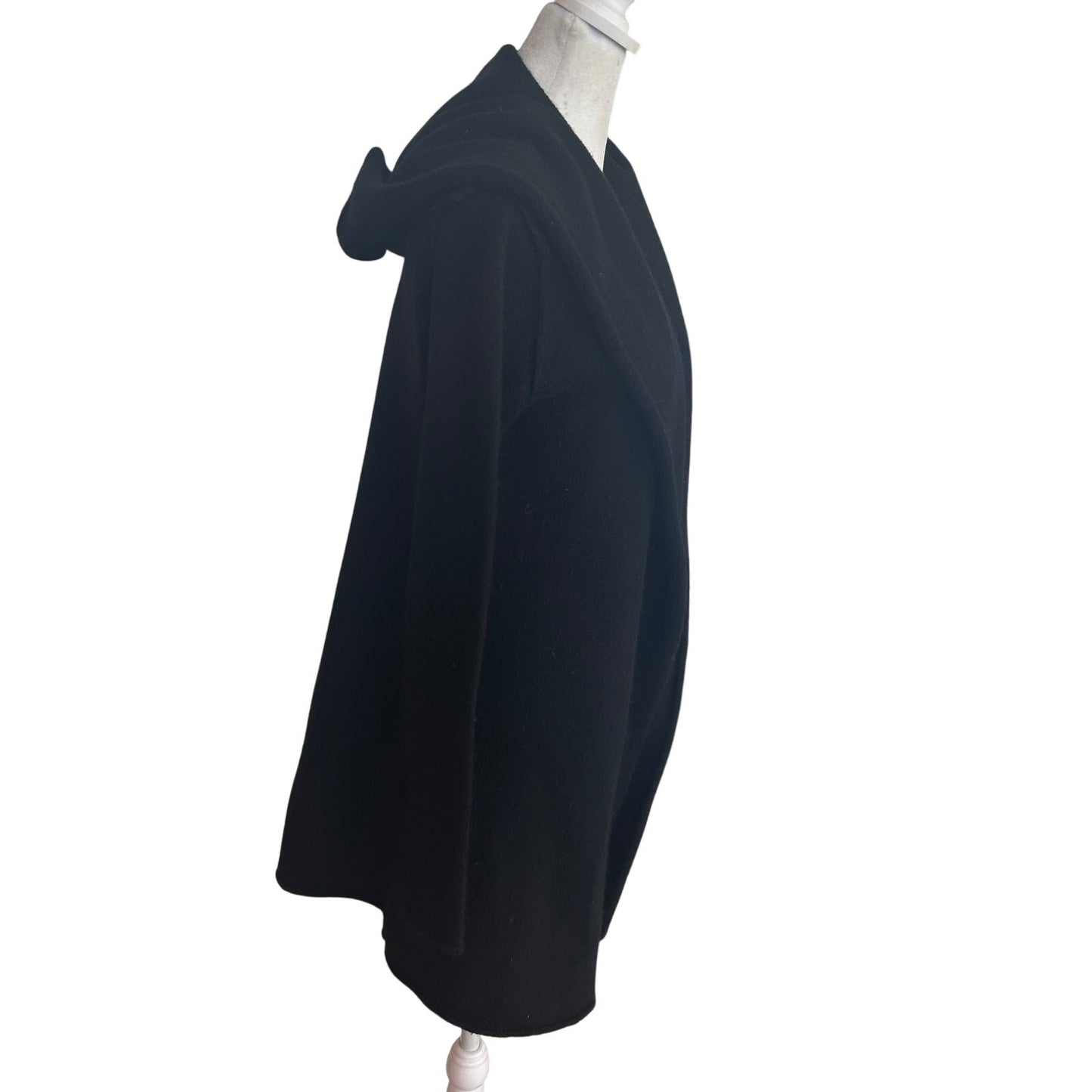 Vince Black Hooded Yak / Wool Open Cardigan Sweater Womens Size XS