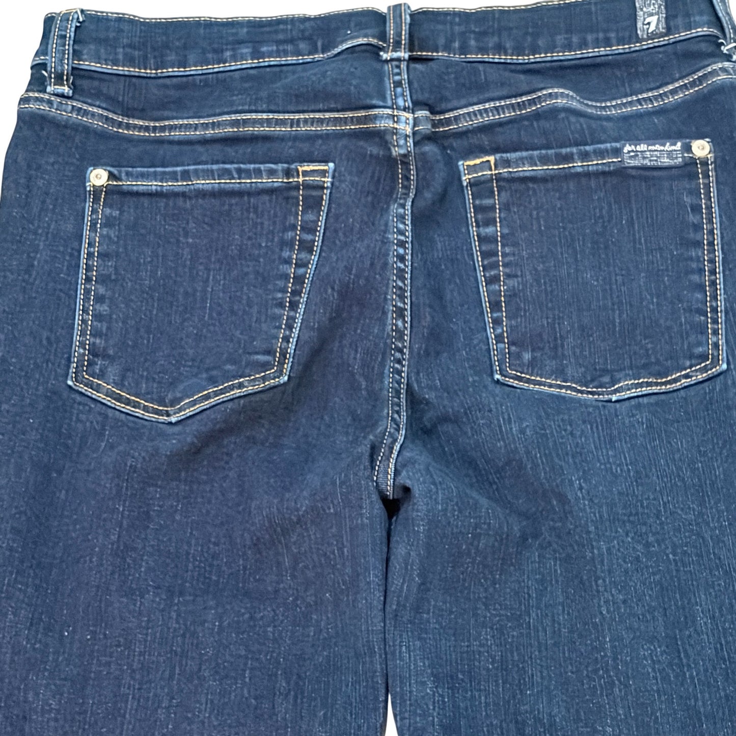 7 For All Mankind High Waist Slim Kick Jeans Dark Wash Womens Size 30 / 10