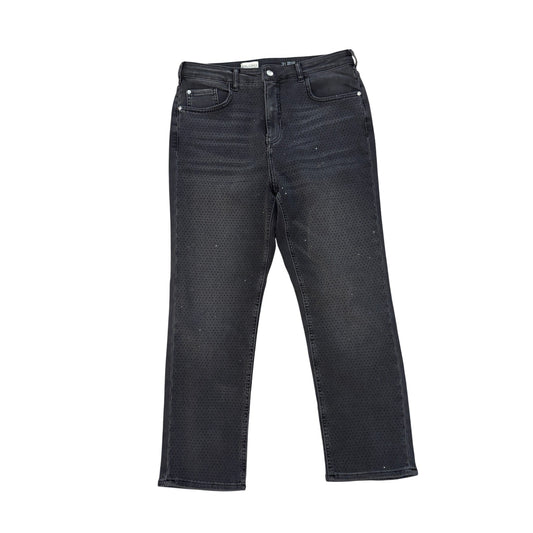 Pilcro Anthropologie High Rise Black Bedazzlesd Jeans Womens Size 31