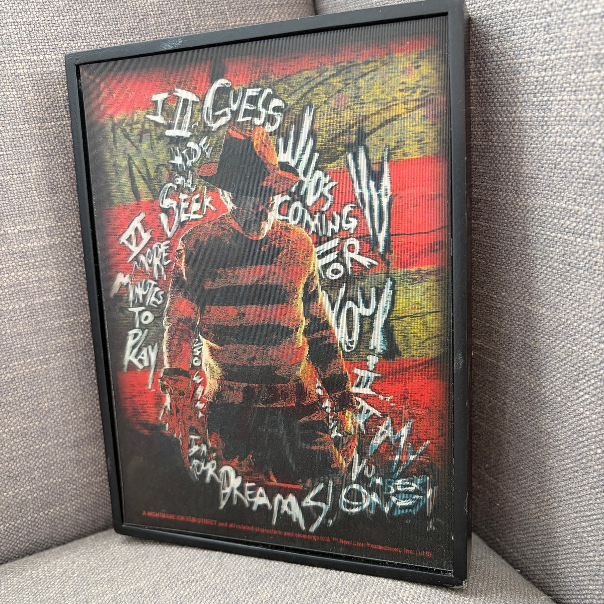 Nightmare on Elm Street Lenticular 3D Framed 6" x 8" Picture Freddy Krueger