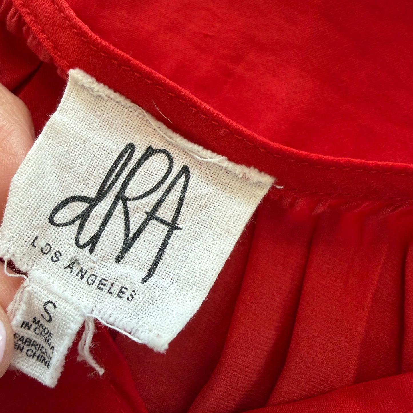 Anthropologie dRA Los Angeles Orange V-Neck Blouse Top Womens Size Small