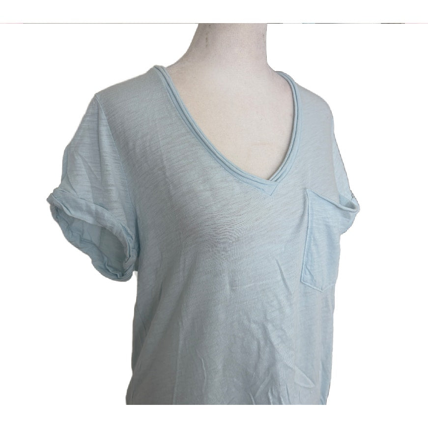 t.la Anthropologie Light Blue Scoop Neck T-Shirt Womens Size Small