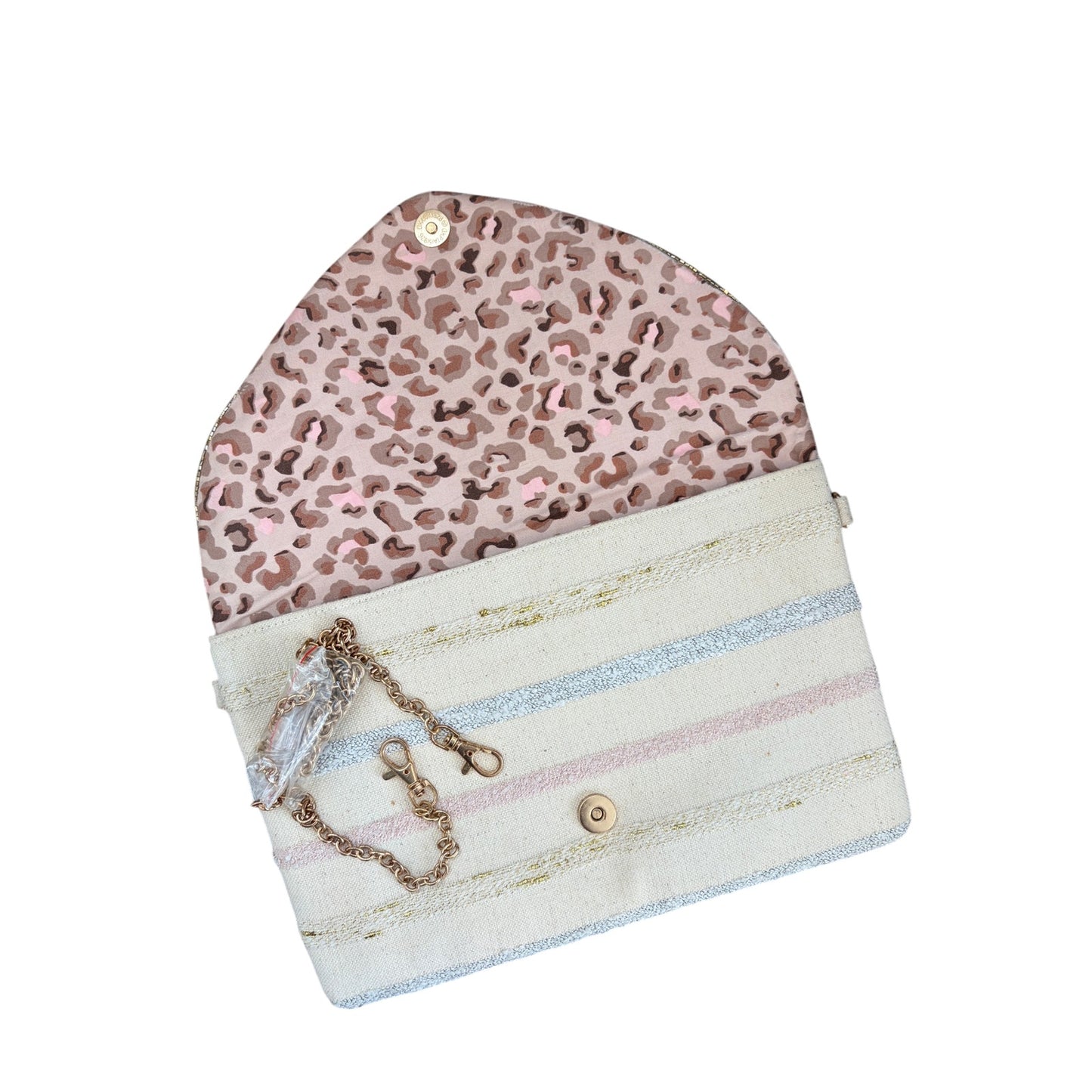 America and Beyond Boho Beaded Clutch Crossbody Gold Chain Strap