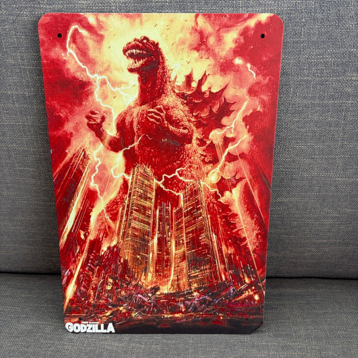 Godzilla King of the Monsters 12" x 8" Metal Tin Sign Vintage Advertising