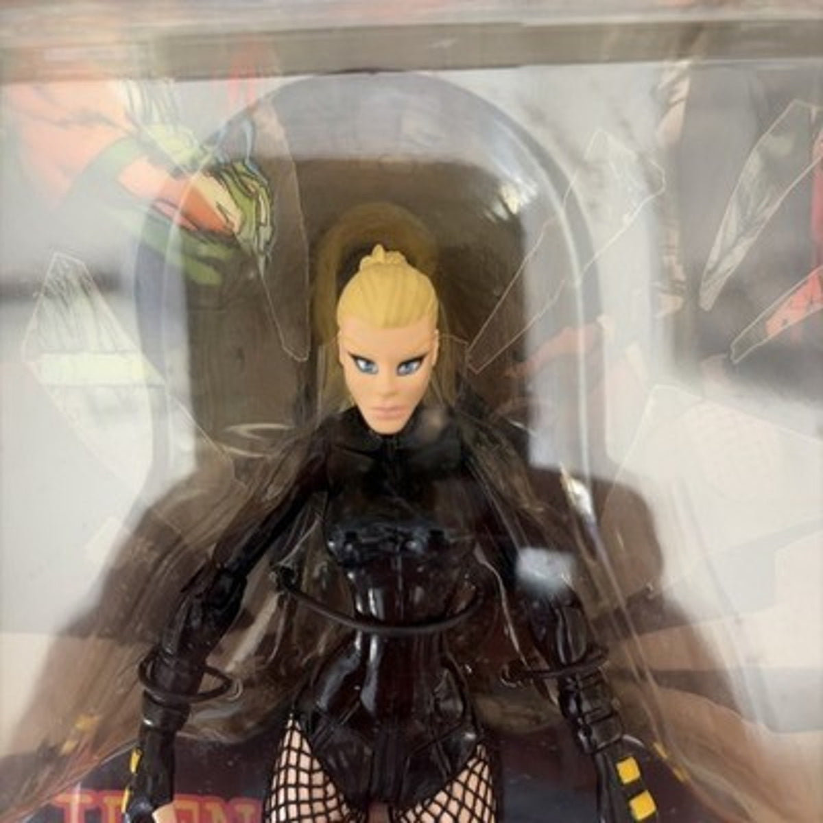 Black Canary Action Figure DC Direct Identity Crisis Boxed Black Yellow