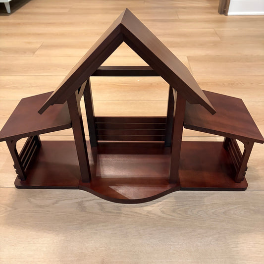 Lenox Renaissance Nativity Creche Stable 24” x 15” x 9” Wood 5 Piece Set NEW