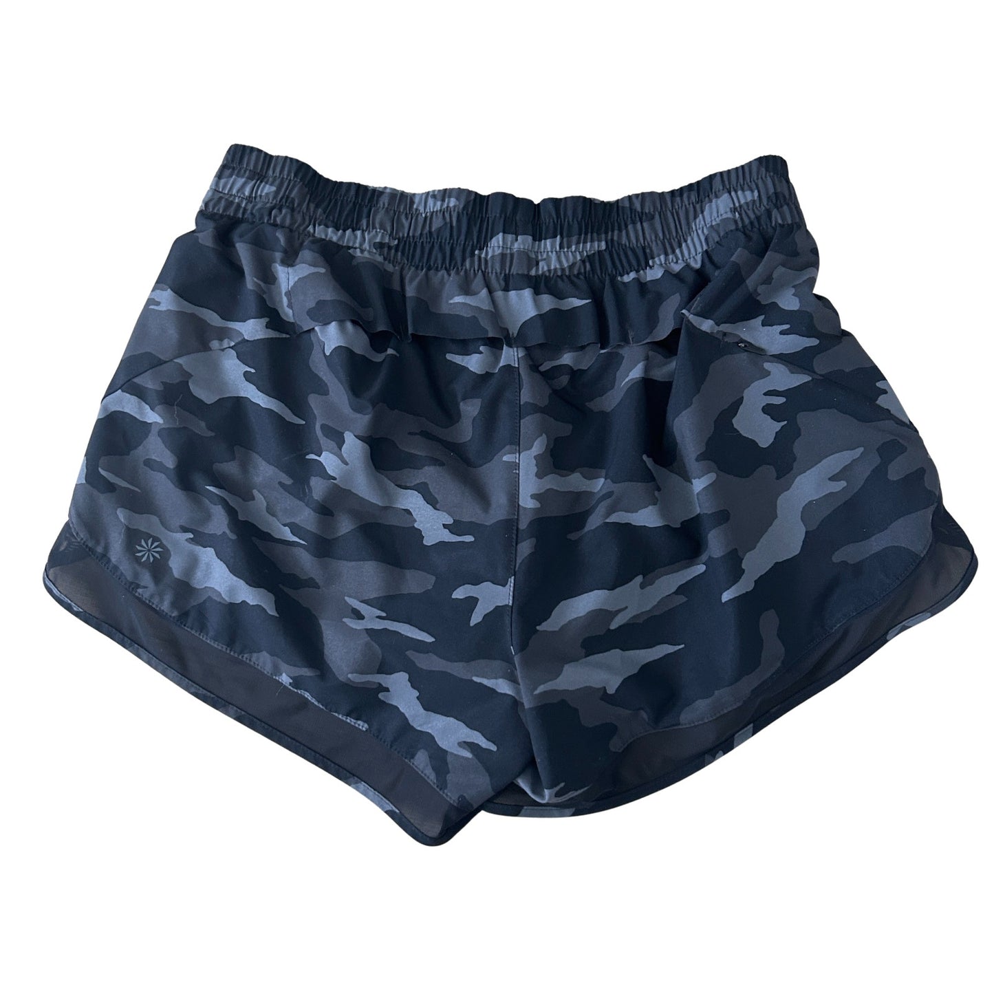 Athleta Black Camo Printed Mesh Racer Run Shorts Womens Size Medium