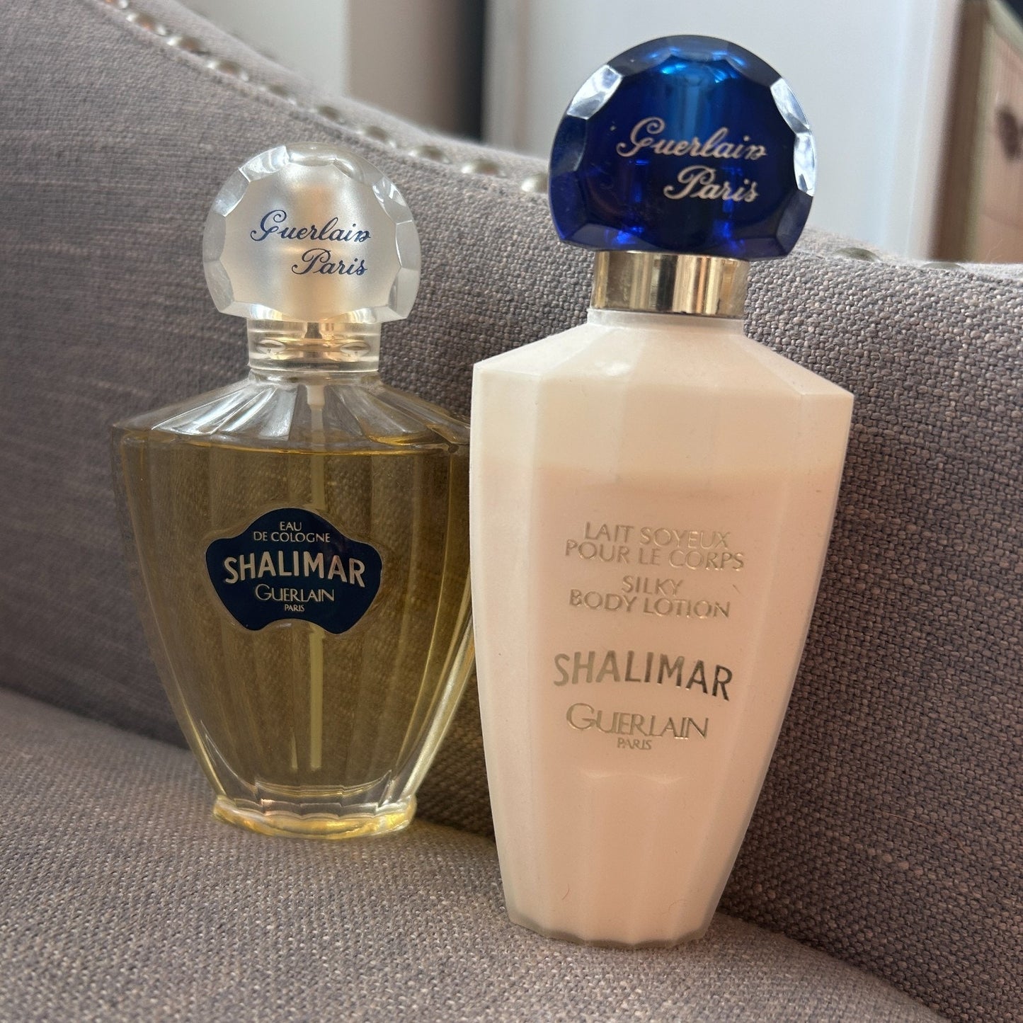 VIntage Shalimar Guerlain Paris Eau De Toilette Spray 75 ml / 2.5 oz and Lotion