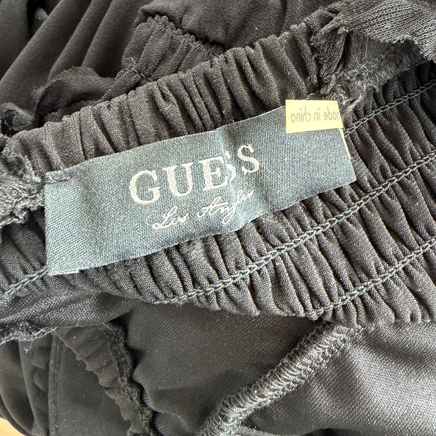 Guess Black Ruffled Lace Trim Sleeveless Maxi Dress Womens Size Small