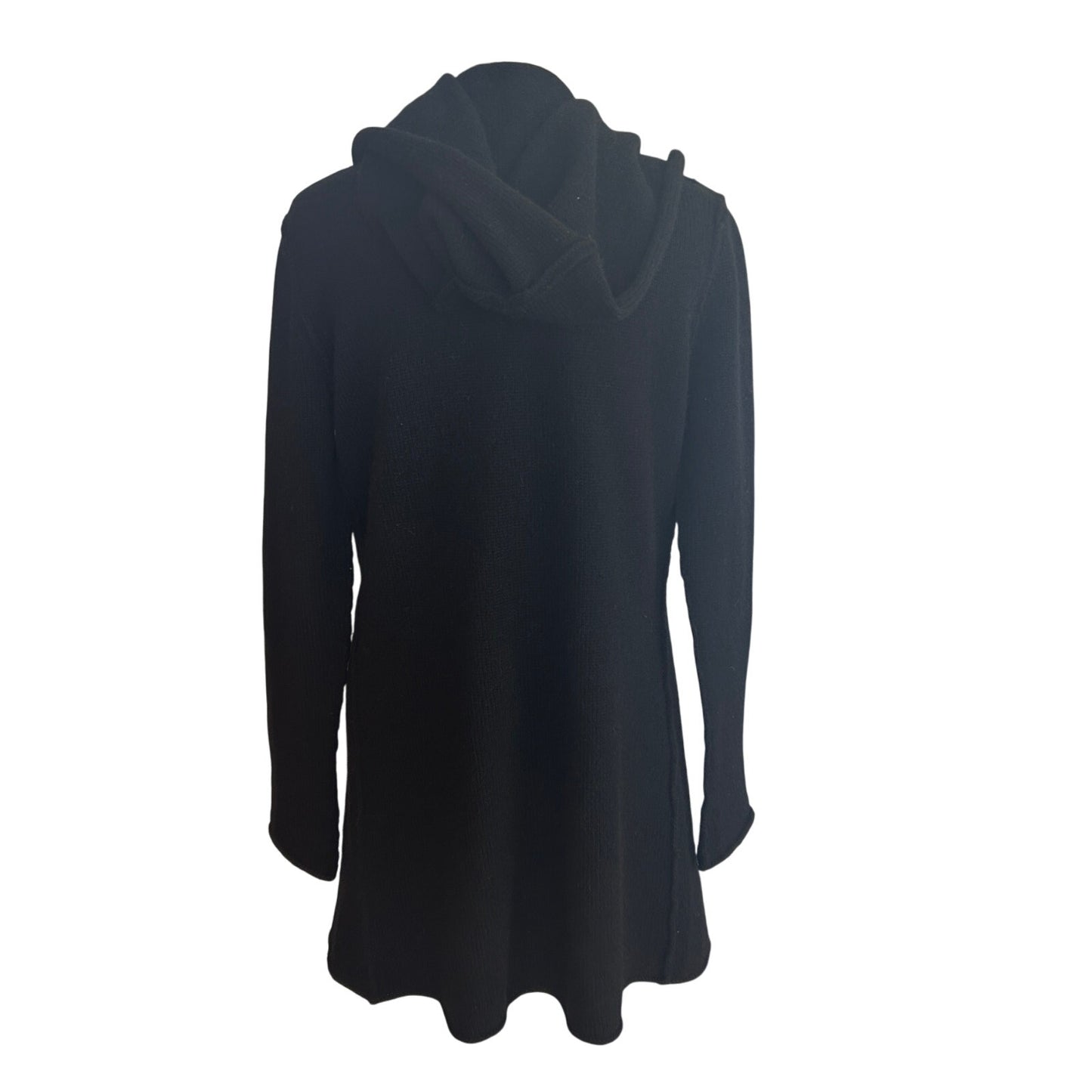 Vince Black Hooded Yak / Wool Open Cardigan Sweater Womens Size XS