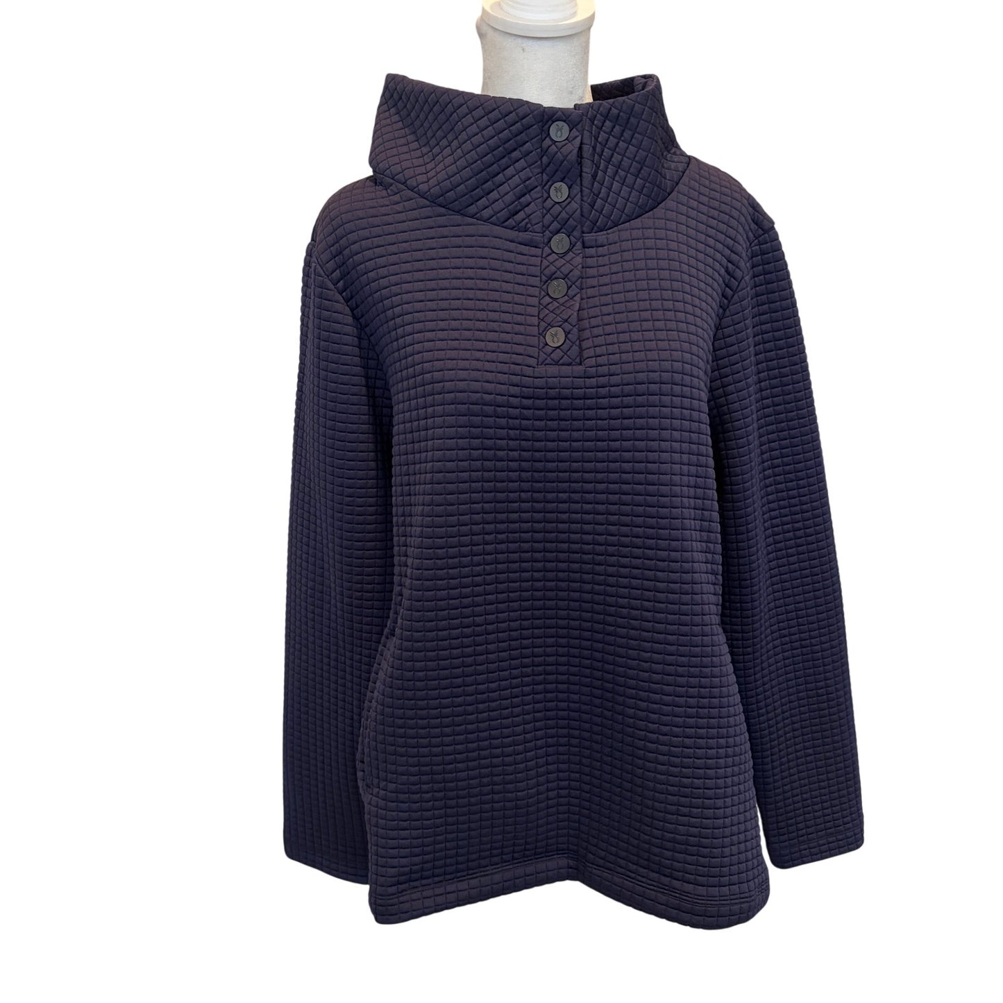 Dudley Stephens Navy Blue Perry Street Pullover Womens Size Large NEW