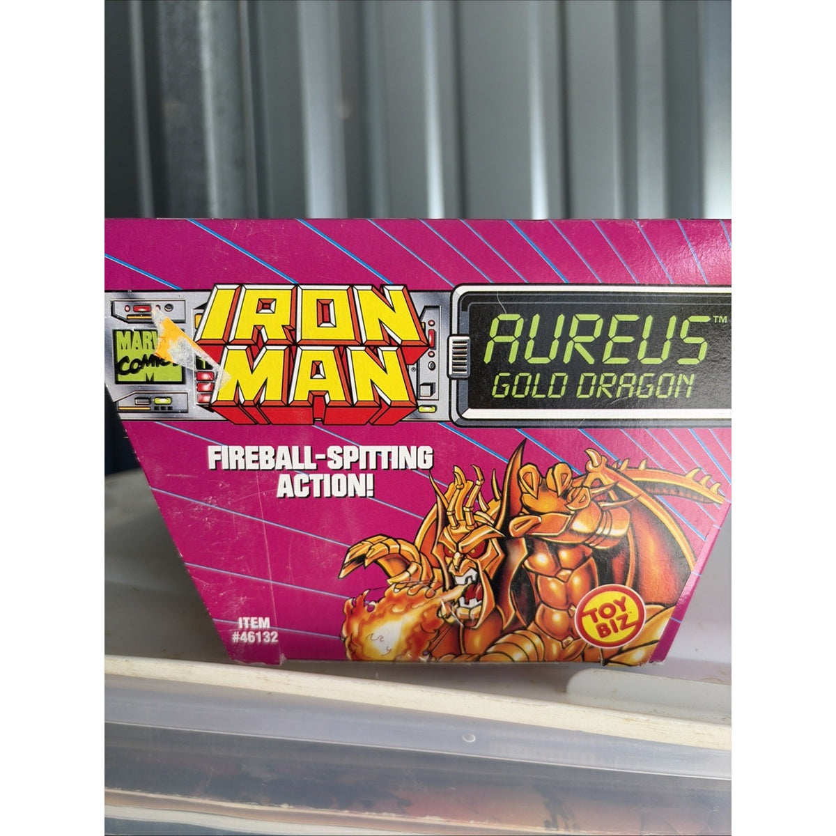 1995 ToyBiz Marvel Iron Man AUREUS Fireball-Spitting Gold Dragon Figure NEW