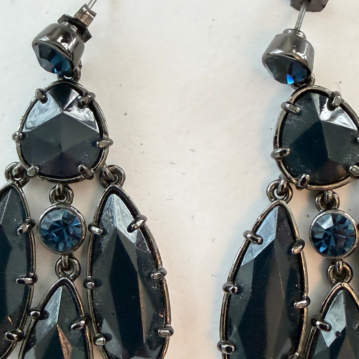 Banana Republic Navy Blue Chandelier Drop Earrings Statement