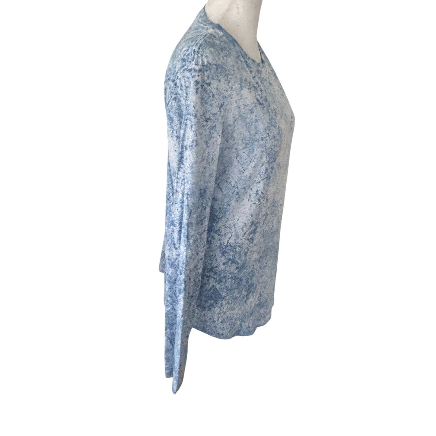Lululemon Blue and White Tie Dye Long Sleeve Pullover Top Womens Size 6