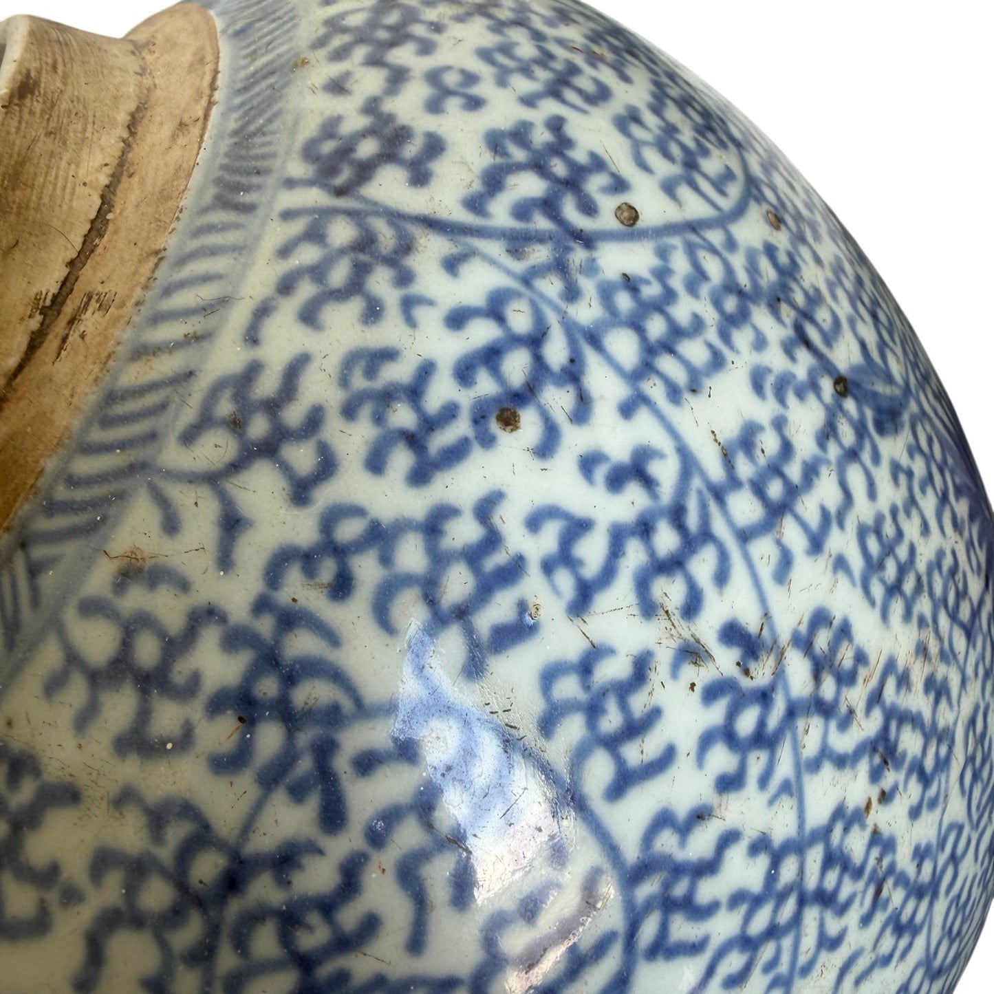 Antique 19th Century Chinese Art Porcelain Large Blue and White Ginger Jar