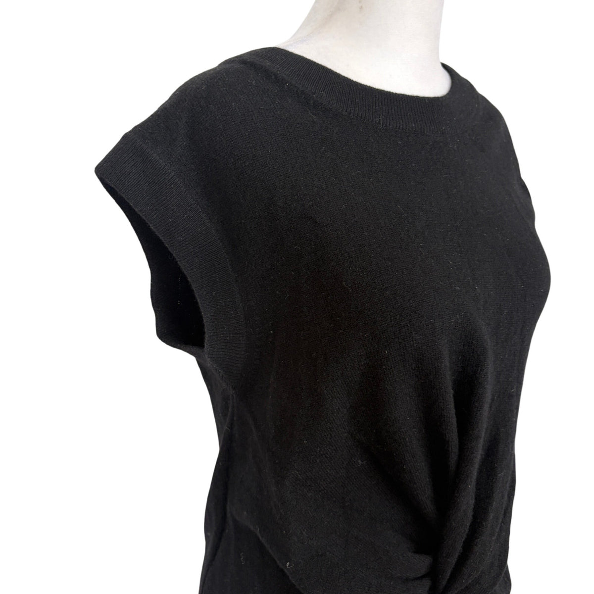 Aqua Black Cashmere Sleeveless Sweater Womens Size Small