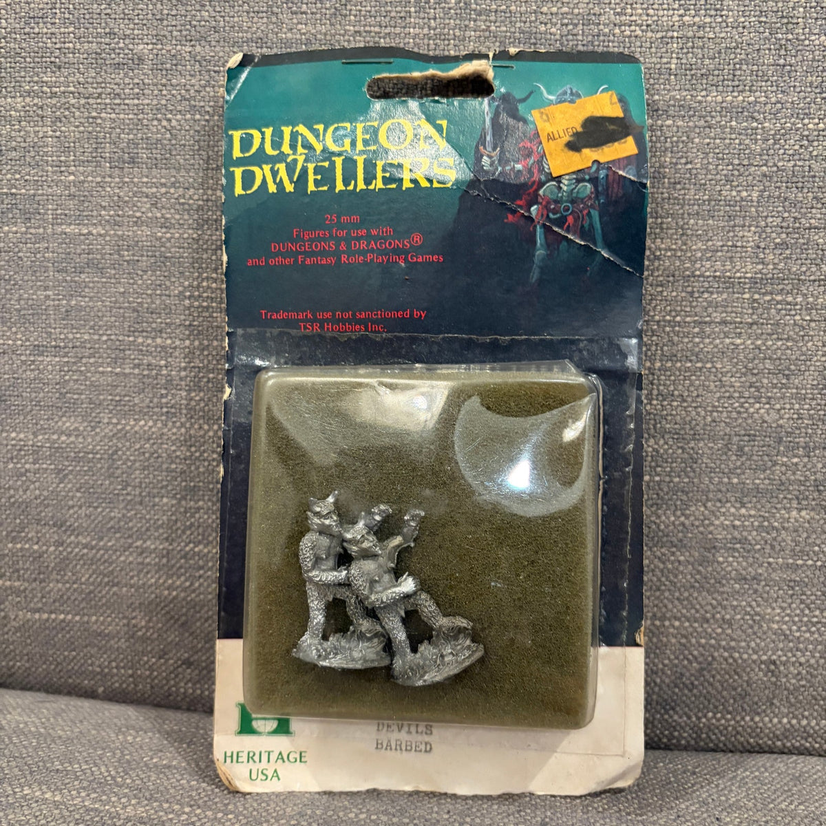 Vintgage Dungeon & Dragons Dungeon Dwellers 1281 Devils Barbed Metal Figures NEW