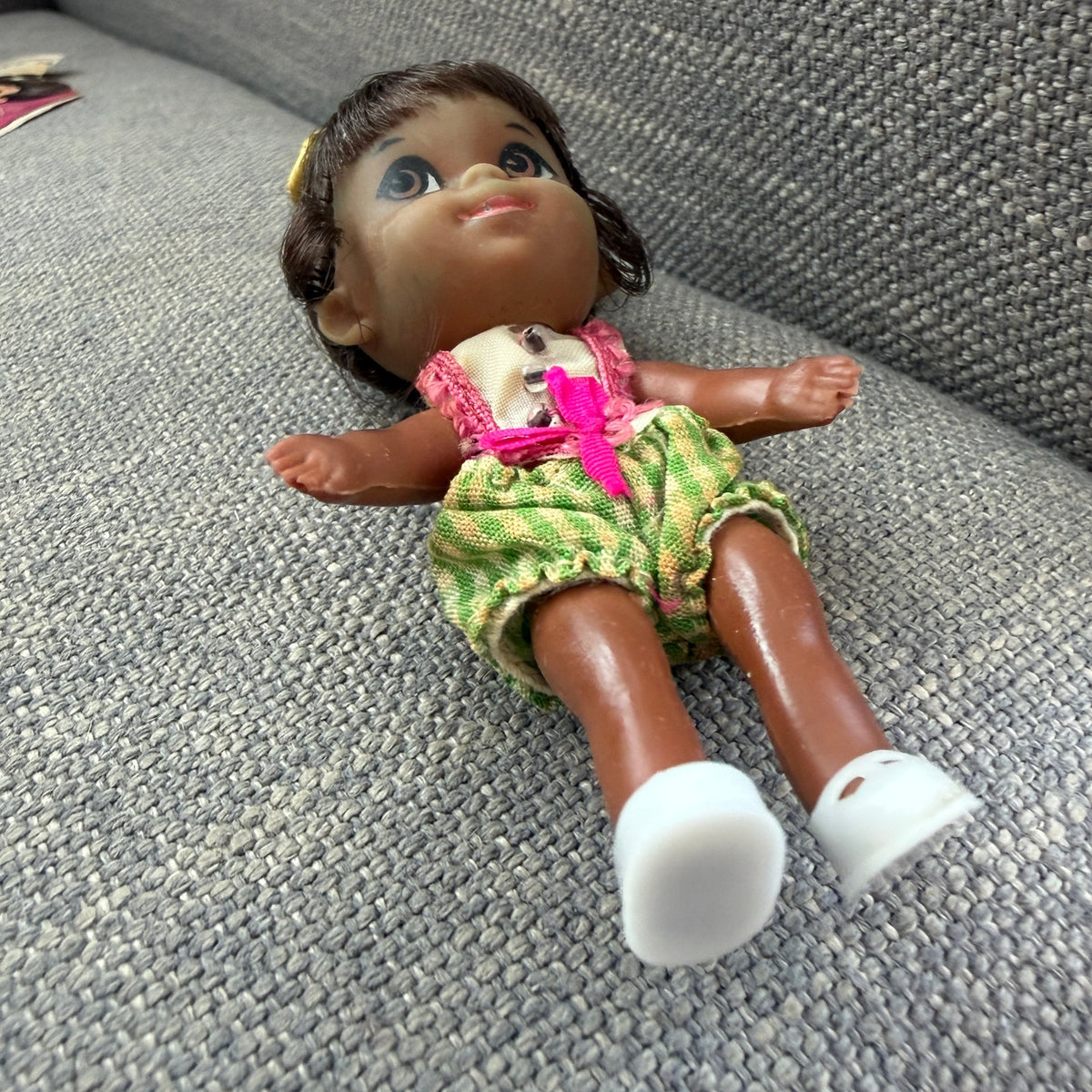 Vintage Liddle Kiddles ROLLY TWIDDLE Doll, Pail, Shovel, Wagon, Comb. Brush 1966